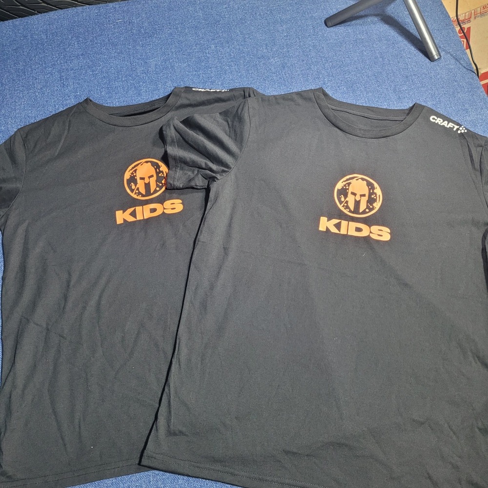 2 Pack Spartan Kids Short Sleeve T-Shirt Youth XXL Finisher Race Craft Orange